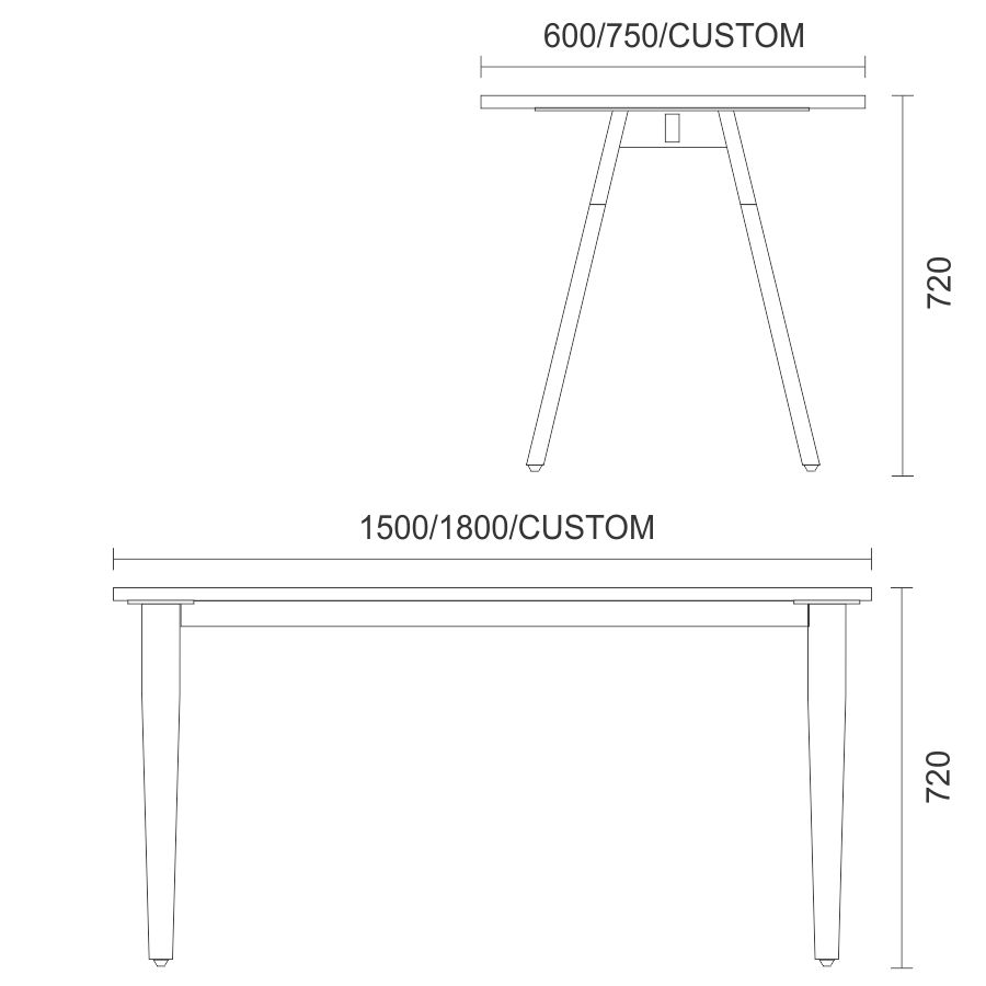 Madera Desk 1800W x 750D